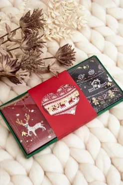 Outlet Aura.via Damski Zestaw Świątecznych Skarpetek 3-Pak