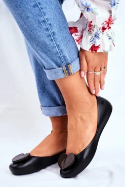 Outlet ZAXY Damskie Baleriny Pachnące Gumowe Czarne FF285050