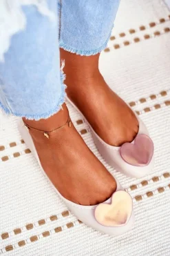 New ZAXY Damskie Baleriny Pachnące Gumowe Beżowe FF285051