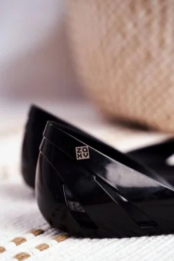 Baleriny Klasyczne></noscript>ZAXY Damskie Baleriny Pachnące Gumowe Czarne FF285053