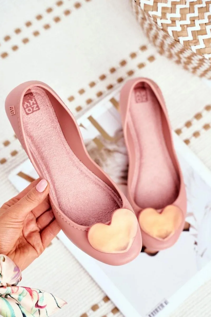 Baleriny Klasyczne>ZAXY Damskie Baleriny Pachnące Gumowe Różowe FF285052