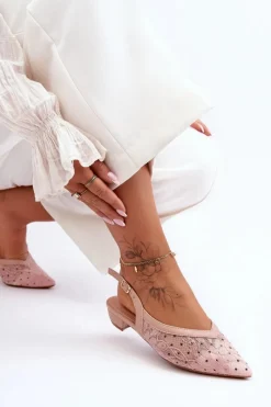 Sale Damskie Baleriny W Kropki Różowe Adore Damskie Baleriny Klasyczne