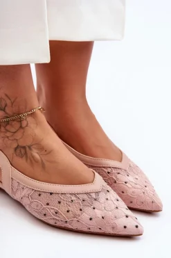 Sale Damskie Baleriny W Kropki Różowe Adore Damskie Baleriny Klasyczne