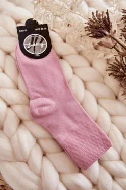 Skarpetki|Skarpetki>Just Play Damskie Bawełniane Klasyczne Skarpetki Różowe