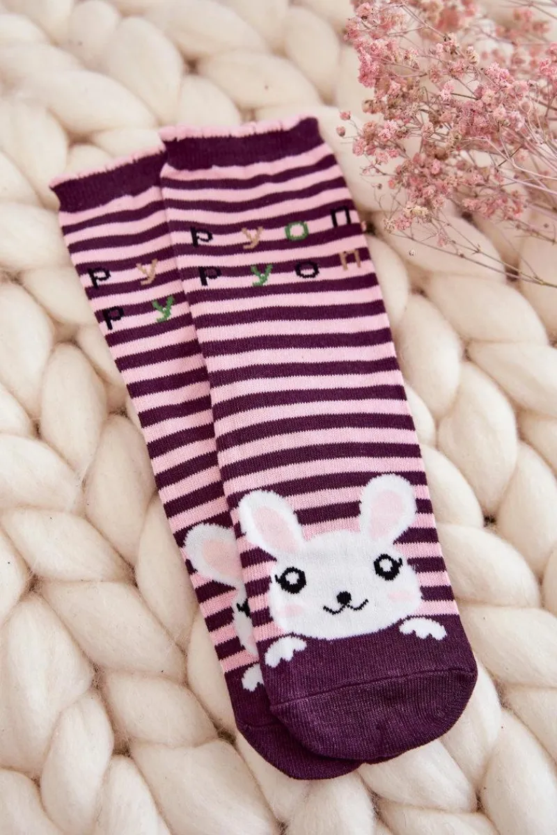 Skarpetki|Skarpetki>Just Play Damskie Bawełniane Śmieszne Skarpetki W Paski 5-Pak Multikolor