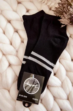 Best Just Play Damskie Bawełniane Skarpety Za Kostkę Czarne