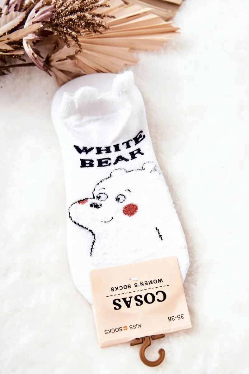 Clearance Damskie Bawełniane Skarpetki Z Misiem Białe Skarpetki|Skarpetki