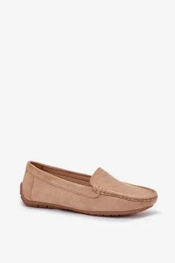 New Damskie Beżowe Mokasyny Lekkie Zamsz Morreno II gat. Damskie Loafersy Damskie|Mokasyny Damskie Zamszowe