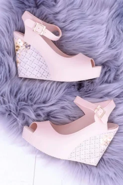 Online Damskie Beżowe Sandały Na Koturnie Nemesis Damskie Sandały Gumowe|Sandały Na Koturnie