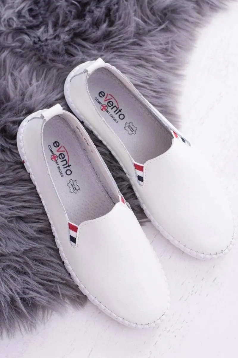 Półbuty Skórzane|Mokasyny Damskie Skórzane>Boto Damskie Białe Skórzane Tenisówki Bellara