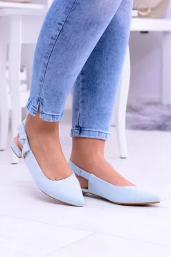 Baleriny Klasyczne>Boto Damskie Błękitne Baleriny w Szpic Howla