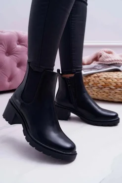 Sale Damskie Botki Czarne Disquared Damskie Botki Na Słupku|Botki Zimowe Damskie