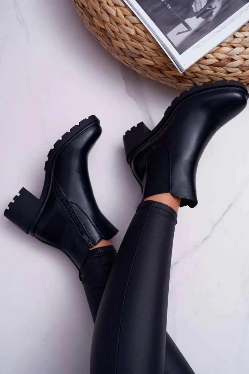 Sale Damskie Botki Czarne Disquared Damskie Botki Na Słupku|Botki Zimowe Damskie