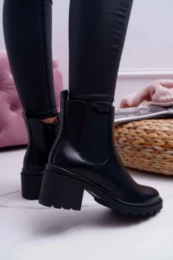 Sale Damskie Botki Czarne Disquared Damskie Botki Na Słupku|Botki Zimowe Damskie