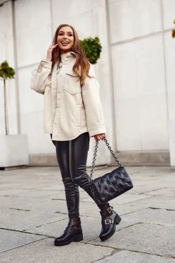 Clearance Boto Damskie Botki Czarne Klamry Frago