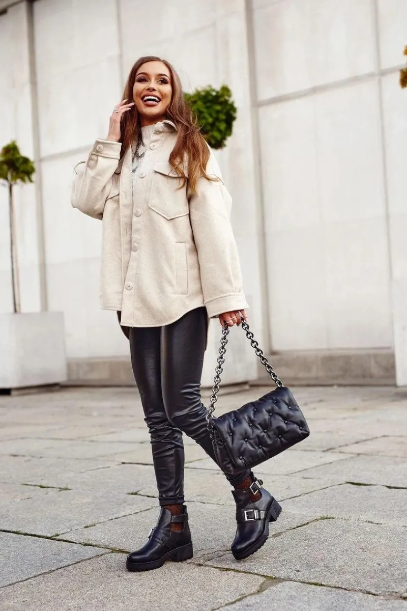 Clearance Boto Damskie Botki Czarne Klamry Frago