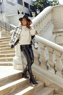 Damskie buty S.Barski Damskie Botki Czarne na Słupku Olastis