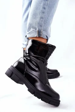 Sale Damskie Botki Czarne Trapery Nobleford Damskie Damskie Trapery|Czarne Botki