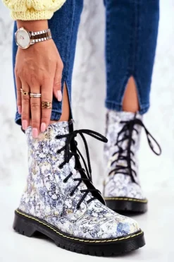 Best Maciejka Damskie Botki Glany Workery Wielokolorowe 01609-39/00-6