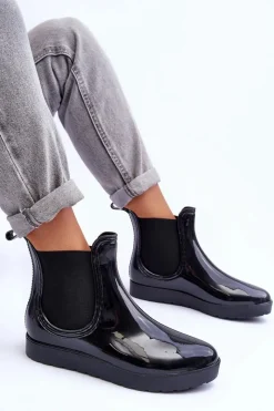 Hot Damskie Botki Kalosze Czarne Deila Damskie Kalosze Damskie|Botki Wiosenne