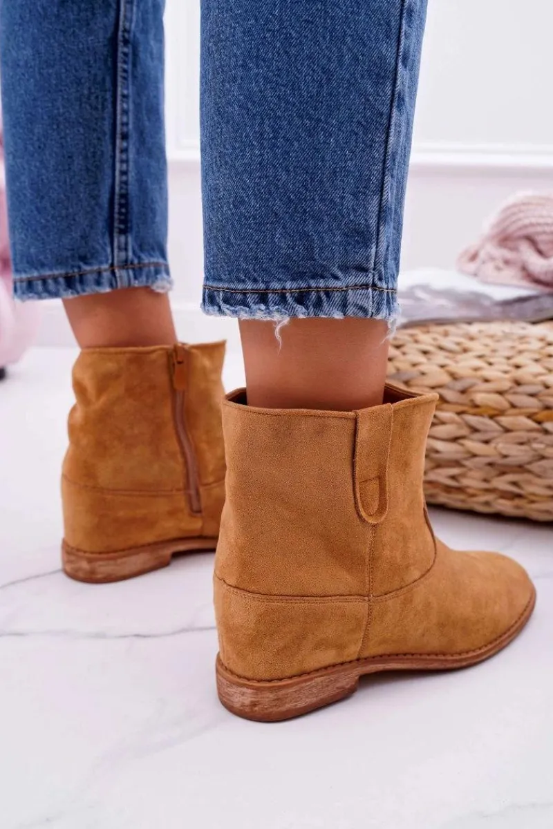 Discount Boto Damskie Botki Na Koturnie Camel Evana