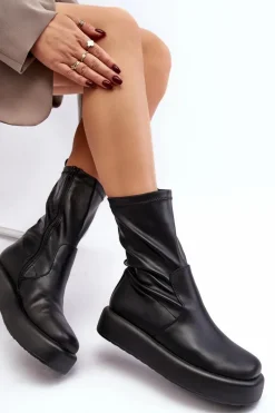 Czarne Botki|Botki Płaskie><noscript><img width=