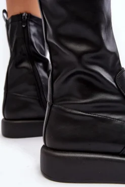 Czarne Botki|Botki Płaskie><noscript><img width=