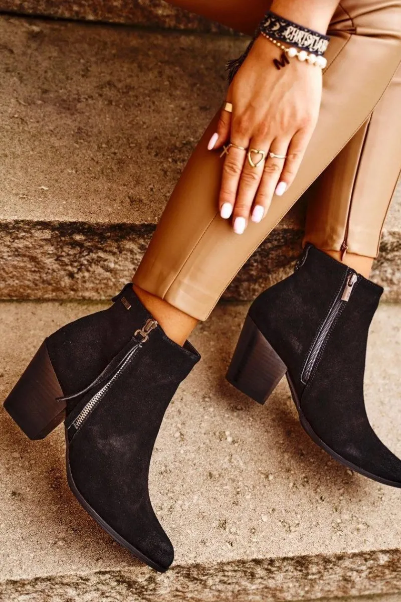 Botki Na Słupku|Czarne Botki>Big Star Shoes Damskie Botki Na Słupku Big Star Czarne GG274362