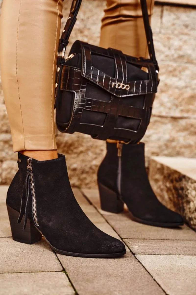 Botki Na Słupku|Czarne Botki>Big Star Shoes Damskie Botki Na Słupku Big Star Czarne GG274362