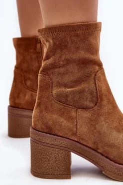 Botki Ocieplane|Brązowe I Beżowe Botki><noscript><img width=