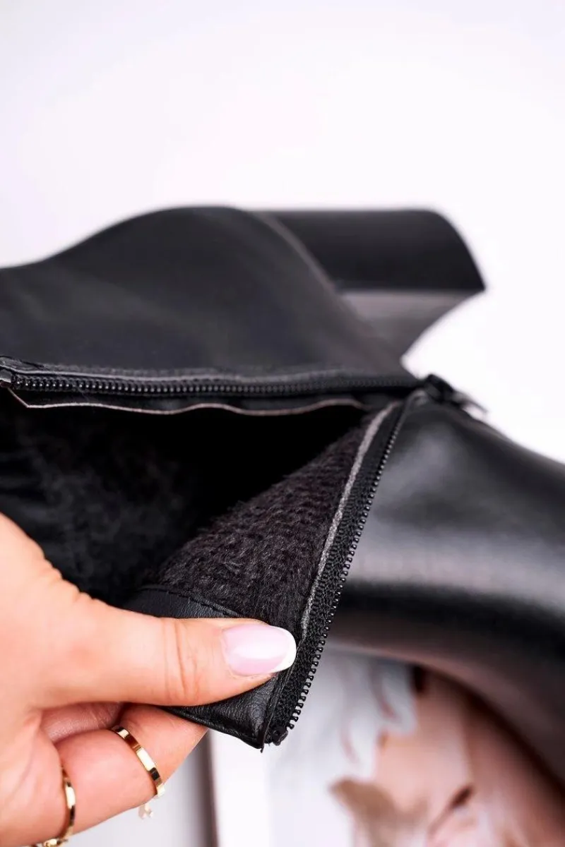 Botki Na Słupku|Czarne Botki>Boto Damskie Botki Na Słupku Czarne Gun