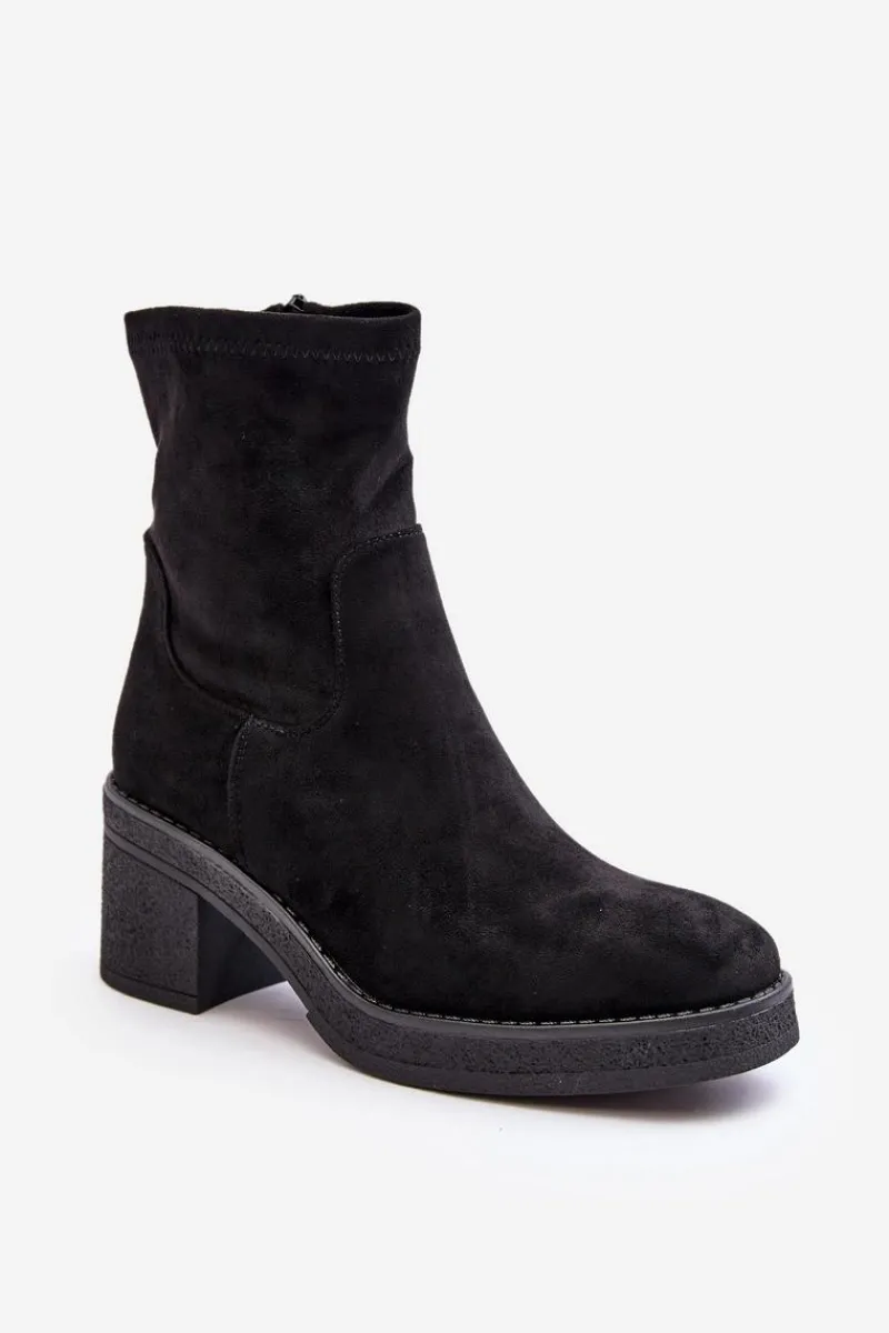 Hot Boto Damskie Botki Na Słupku Czarne Argastis Czarny