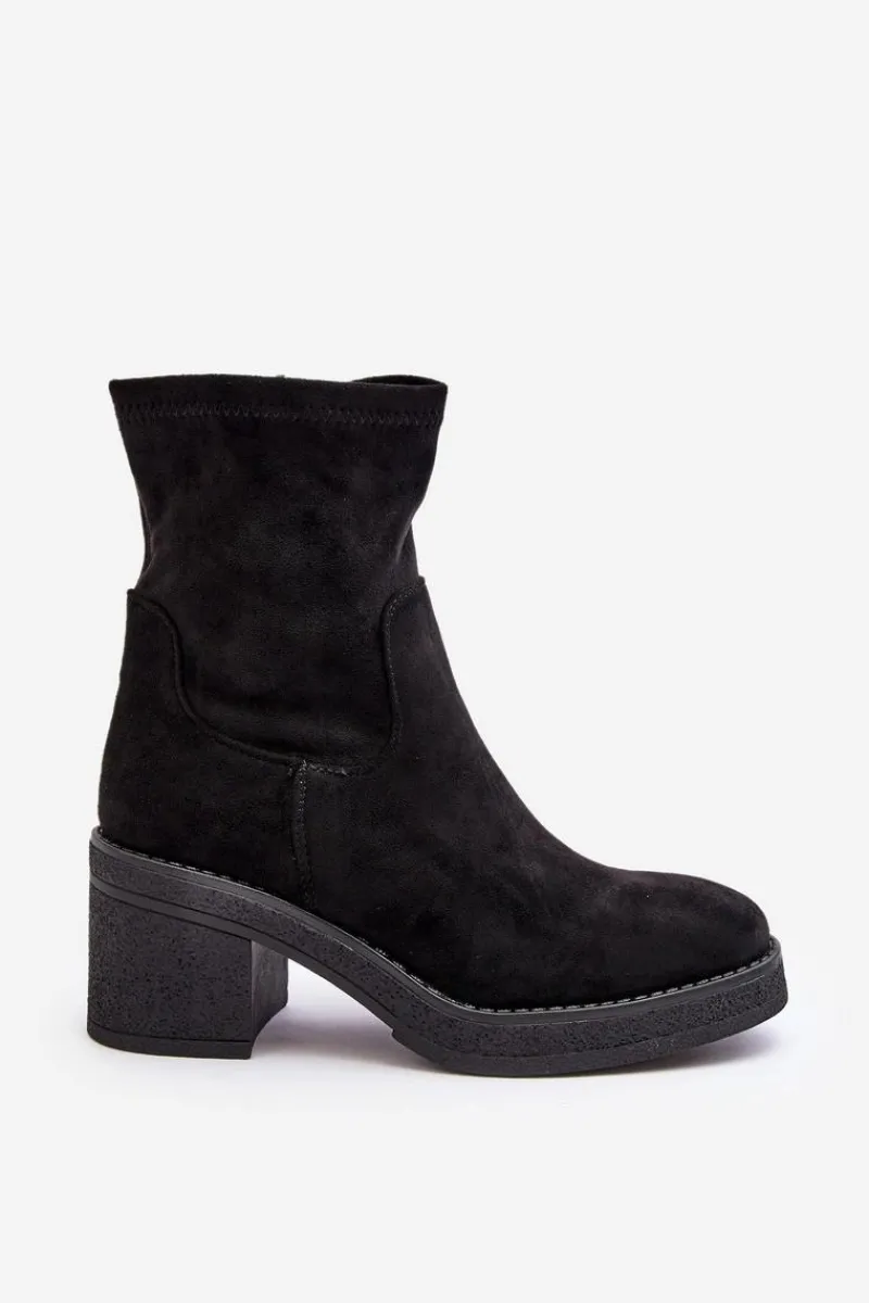 Hot Boto Damskie Botki Na Słupku Czarne Argastis Czarny