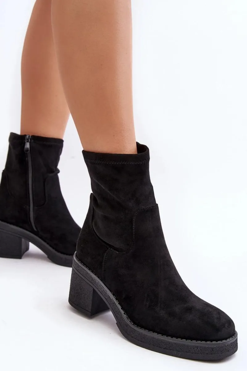 Hot Boto Damskie Botki Na Słupku Czarne Argastis Czarny