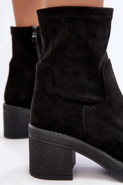 Hot Boto Damskie Botki Na Słupku Czarne Argastis Czarny