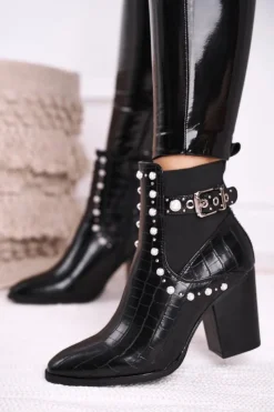 Botki Na Słupku|Czarne Botki><noscript><img width=