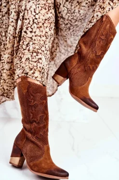 Botki Na Słupku|Brązowe I Beżowe Botki><noscript><img width=