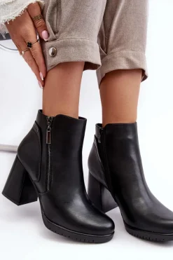 Botki Zimowe Damskie|Brązowe I Beżowe Botki><noscript><img width=