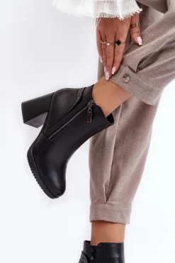 Botki Zimowe Damskie|Brązowe I Beżowe Botki><noscript><img width=