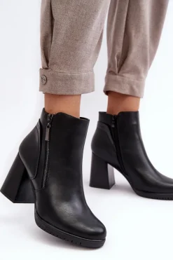 Botki Zimowe Damskie|Brązowe I Beżowe Botki><noscript><img width=