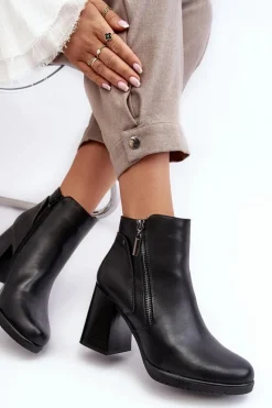 Botki Zimowe Damskie|Brązowe I Beżowe Botki><noscript><img width=