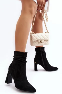 Czarne Botki|Botki Na Obcasie><noscript><img width=