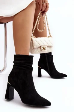 Czarne Botki|Botki Na Obcasie><noscript><img width=