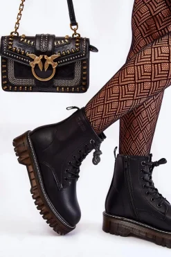 Damskie Trapery|Botki Sznurowane><noscript><img width=