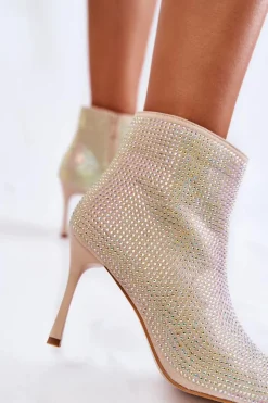 Brązowe I Beżowe Botki|Botki Na Obcasie><noscript><img width=