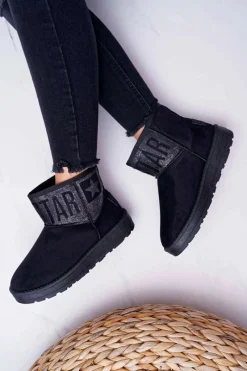New Damskie Botki Śniegowce Ocieplane Czarne Big Star EE274260 Damskie Śniegowce Damskie