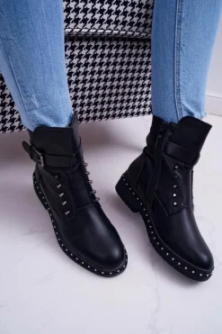 Botki Zimowe Damskie|Botki Płaskie><noscript><img width=