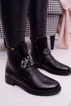 Botki Zimowe Damskie|Botki Płaskie><noscript><img width=