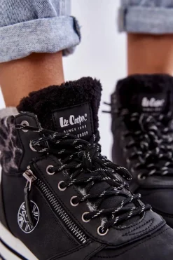 Trekkingowe Damskie|Botki Ocieplane></noscript>Lee Cooper Damskie Botki Ocieplane LCJ-22-31-1448 Czarne Czarny