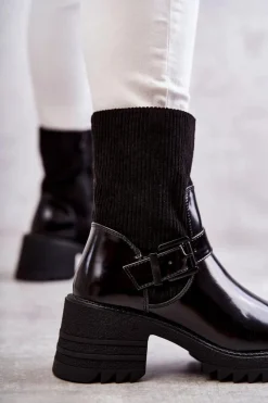Botki Ocieplane|Czarne Botki><noscript><img width=
